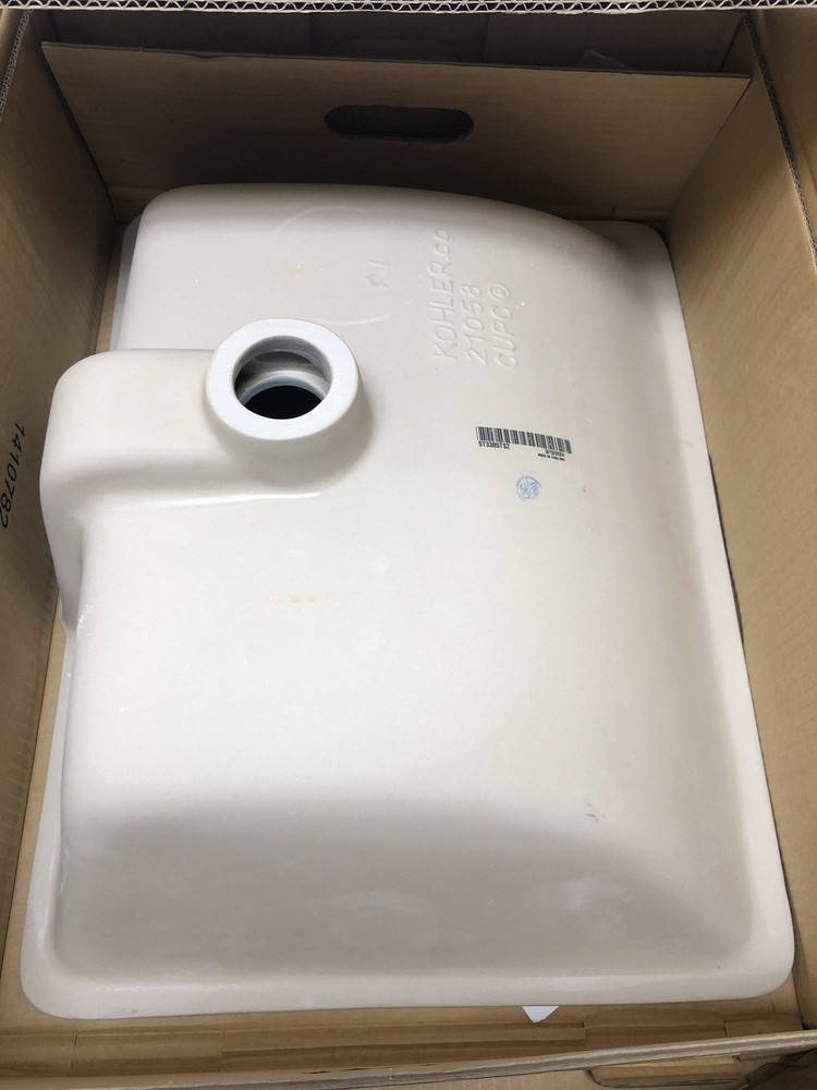 Kohler K-21058-0 Brazn Rectangular Undermount Bathroom Sink with Overflow - Whit