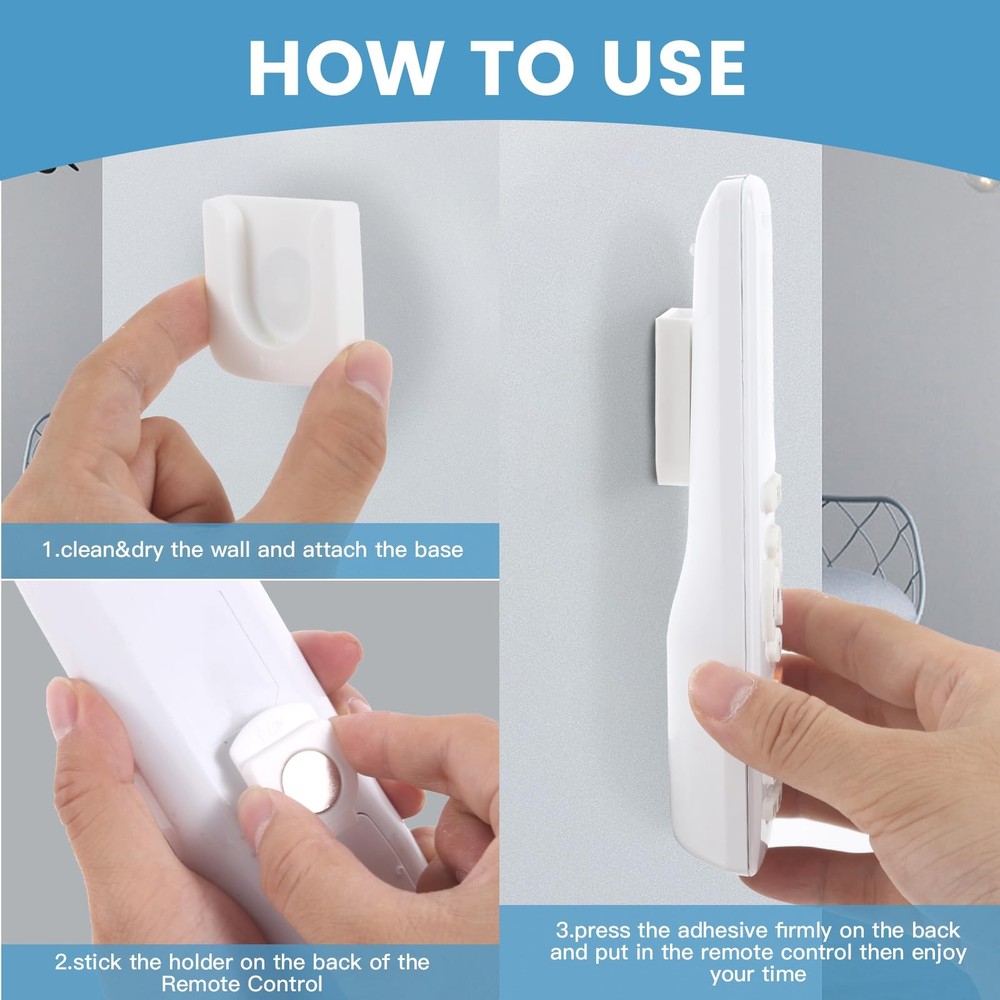 Remote Control Holder Wall Mount 5 Pack Magnetic Control Organizer Containers...