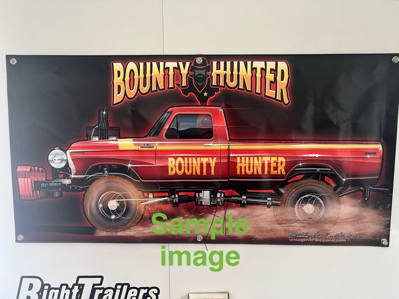 Warren Johnson 83 Hurst Olds Shop Banner 48"X24" 18oz w grommets (012)