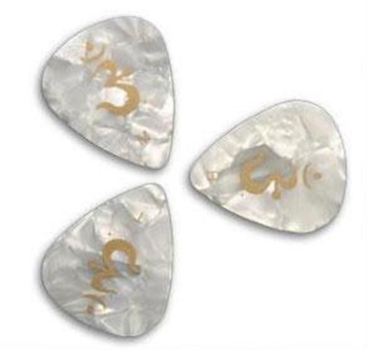 PRS White Pearloid Celluloid Picks 12-Pack - Thin