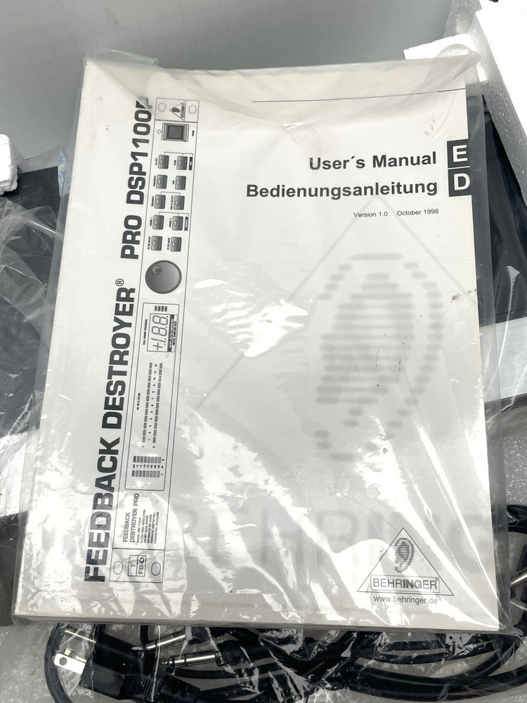MINT BEHRINGER FEEDBACK DESTROYER PRO PARAMETRIC EQ DSP 1100P