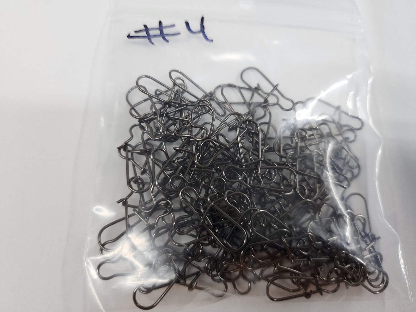 100 pcs Duo-lock clips Snap Stainless Steel Lure Rig Clips fishing clip