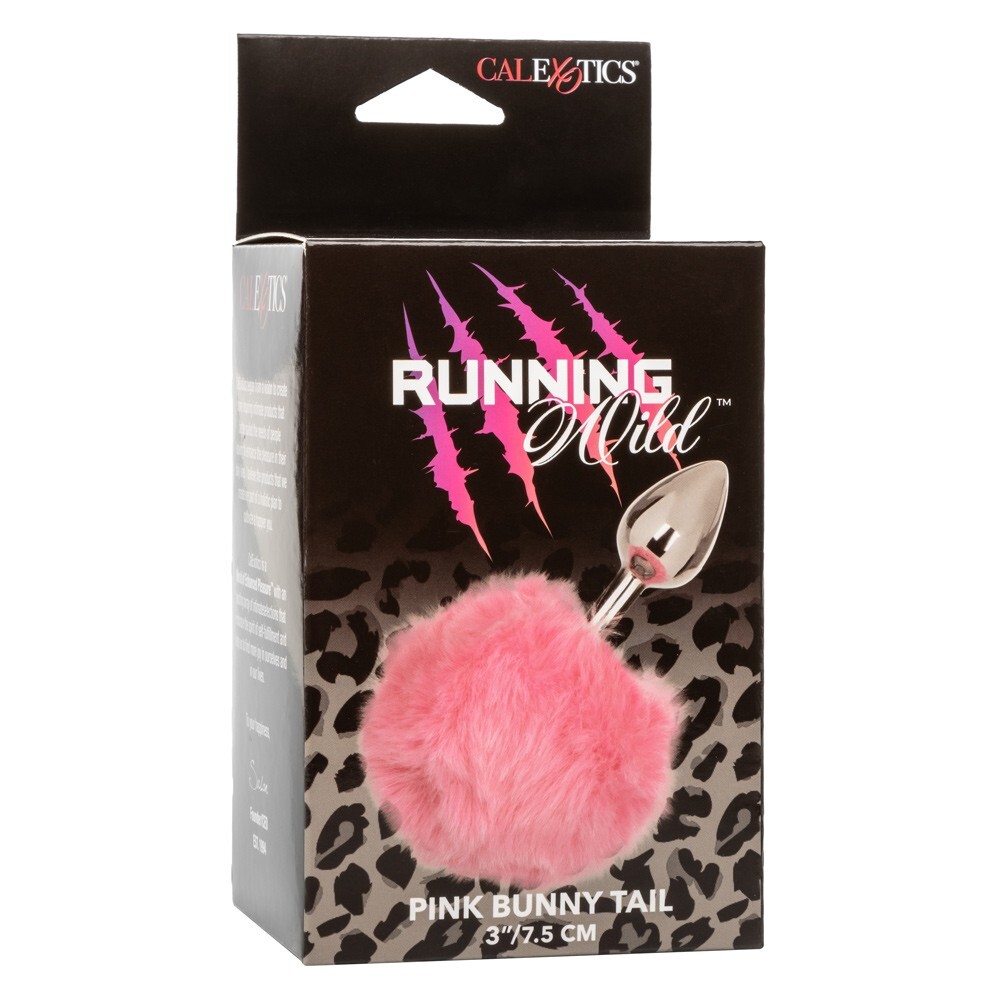 CalExotics Running Wild Bunny Tail Butt Plug Pink