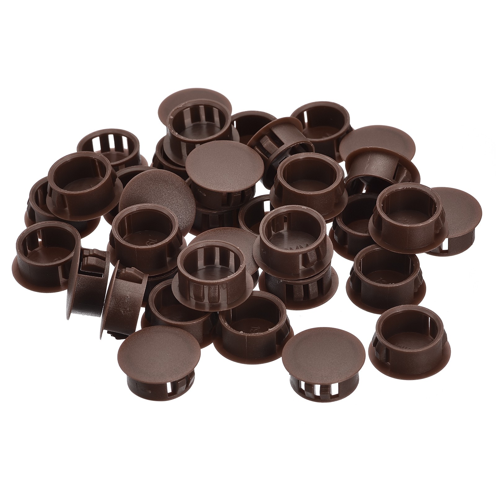 36Pack 19mm(3/4") Plastic Hole Plugs Panel Flush Type Knockout Brown