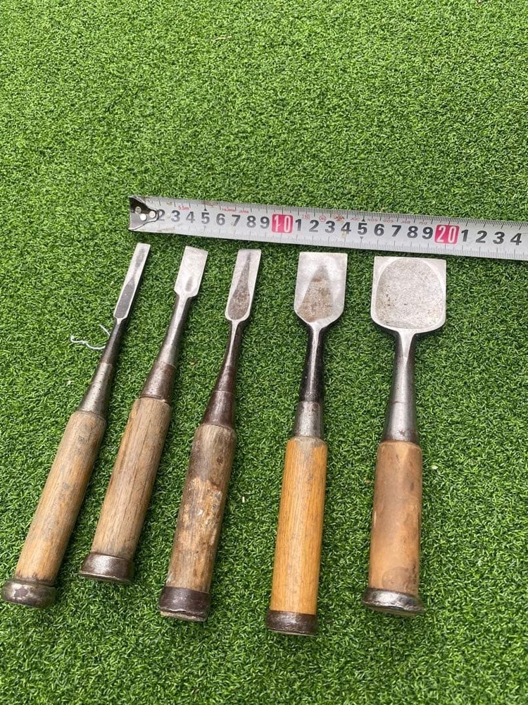 Woodworking Chisel Set 5pc Hand Tool Kit Used Good Condition Durable