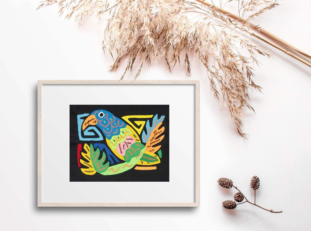 Multicolor Orange And Blue Molita