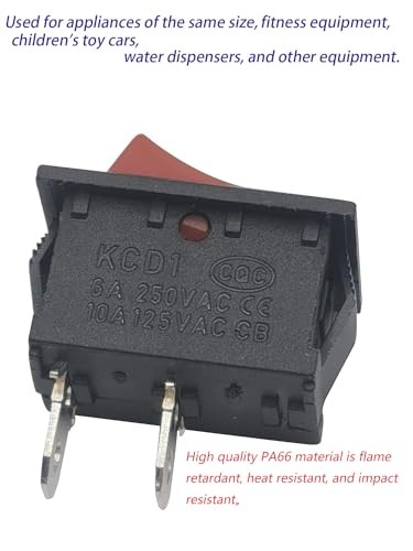 mini Toggle KCD1-101 2 Pin 2 Position Boat Shaped Rocker Switch for Various