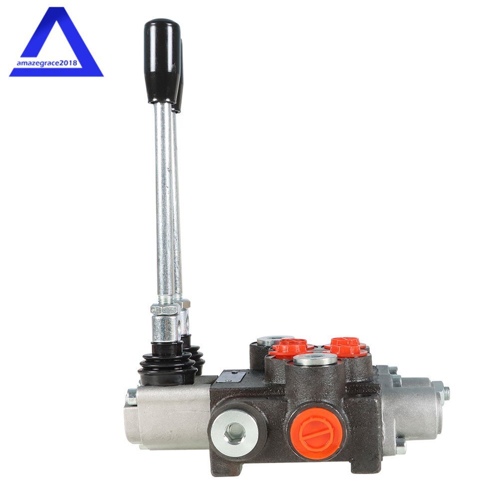 2 Spool Hydraulic Monoblock Double Acting Control Valve 11GPM SAE Ports 3625 PSI