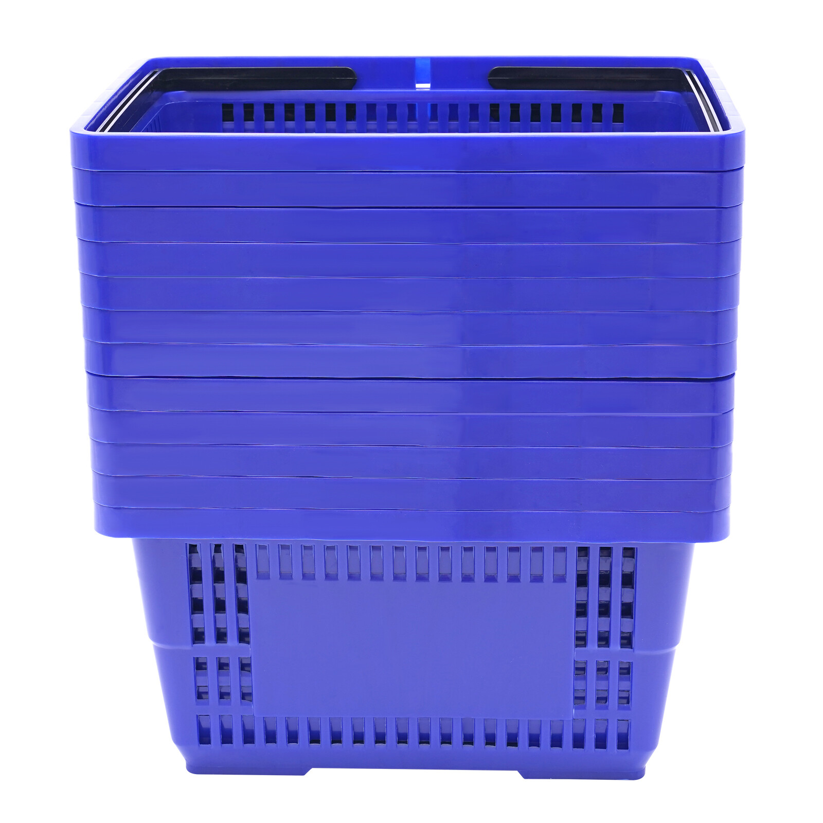 12x Shopping Baskets With Handles Retail Store Supermarket Baskets Stackable .