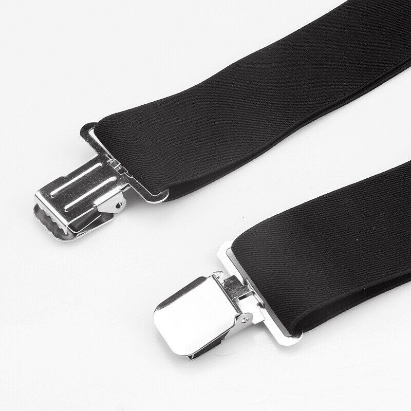 Adjustable General Pants Cross X Shape Suspender Strap Leather Crosspatch a