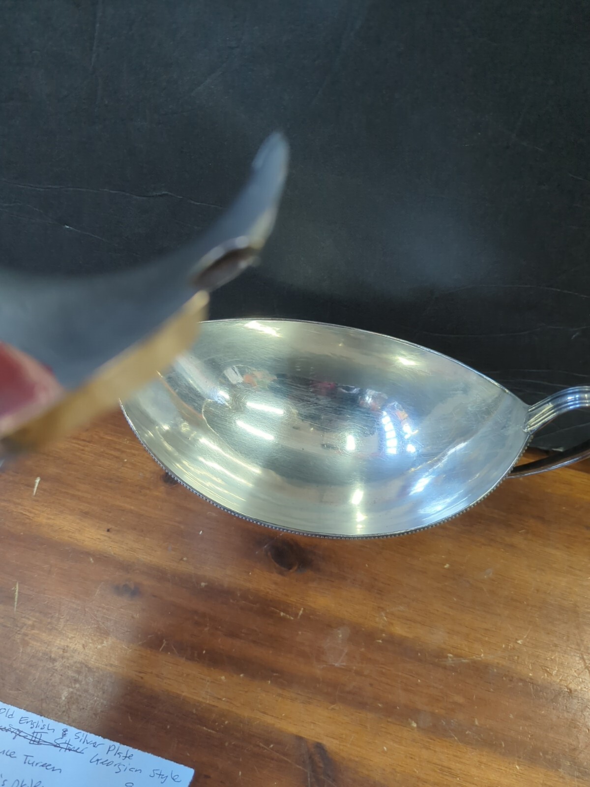 Antique English Silver Plate Georgian Style Sauce Tureen John Scofi London