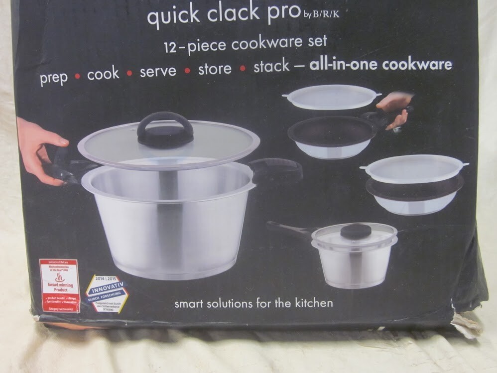 New Chef's Design Quick Clack Pro 12-Piece Cookware Set