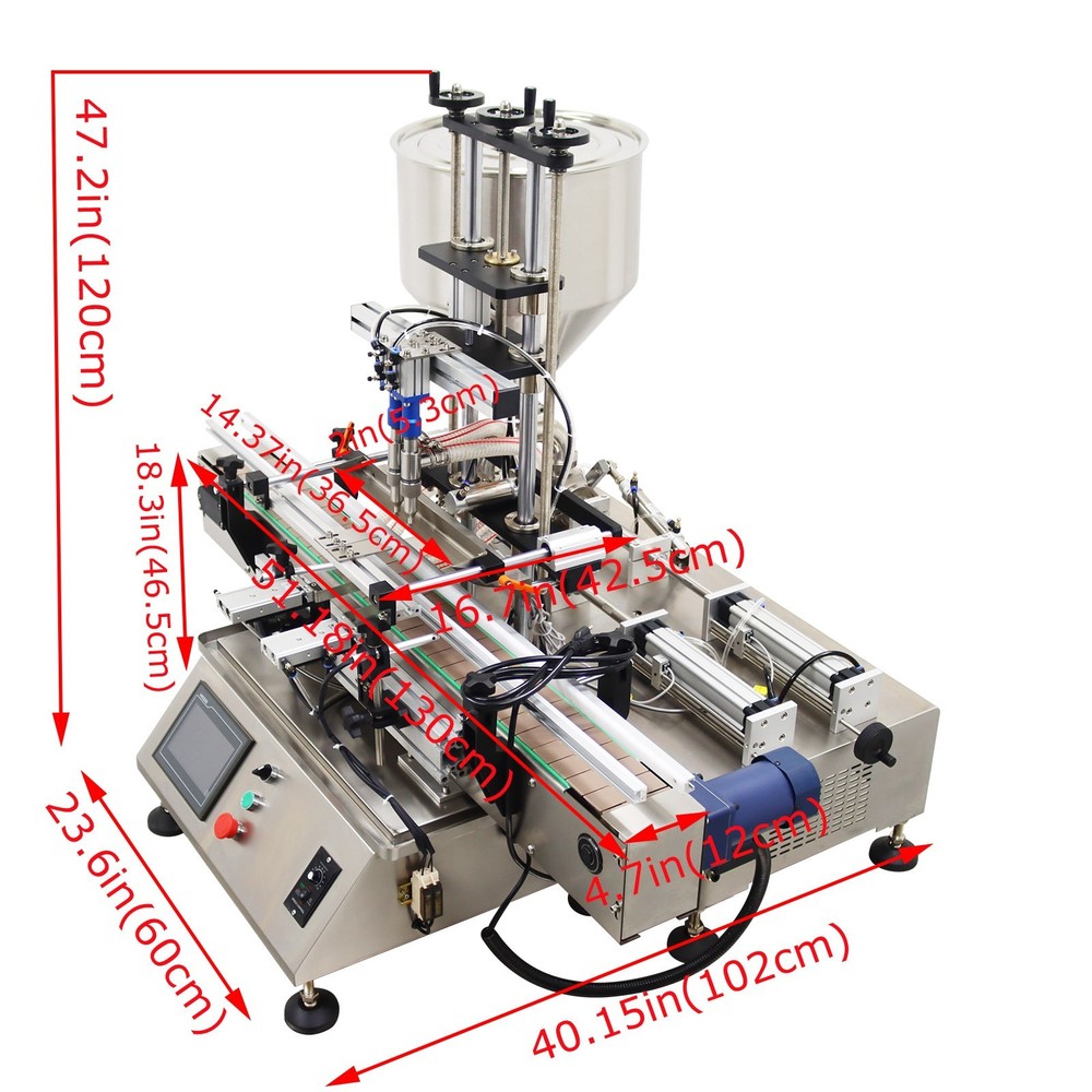 8mm Double Head Automatic Pneumatic Paste&Liquid Filling Machine 10-100ml