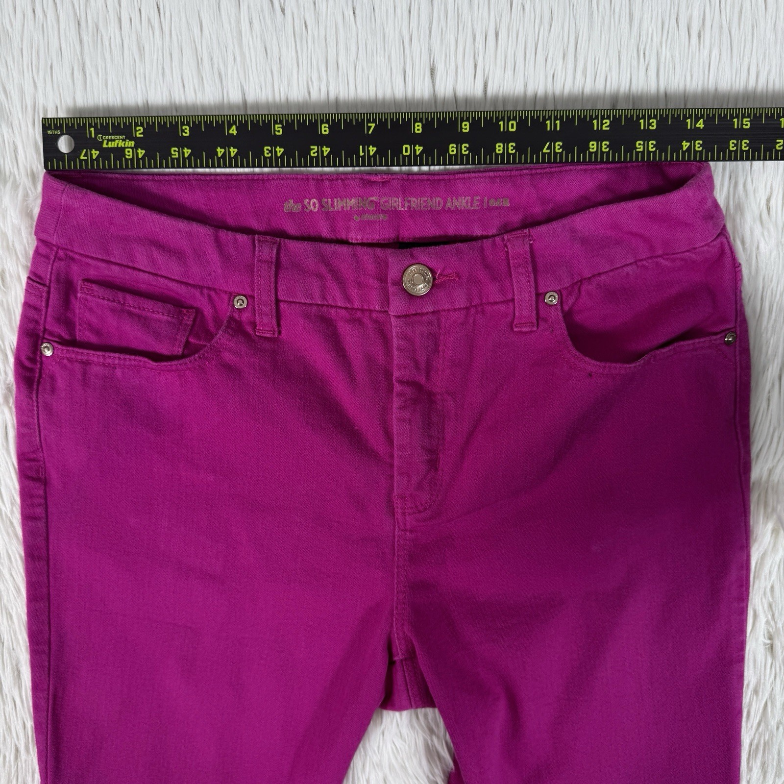 Chico's Pink The So Slimming Girlfriend Ankle Denim Jeans Women's 0.5 US 6