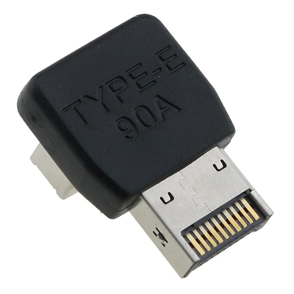 ZZHXSM Right Angle USB E Type Adapter USB3.1 E Header Converter 90 Black