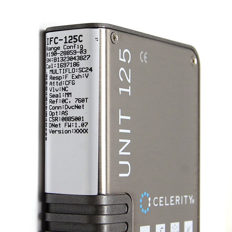 Celerity Unit IFC-125C Mass Flow Controller MFC (NF3/400cc) D-Net Digital+Cert.