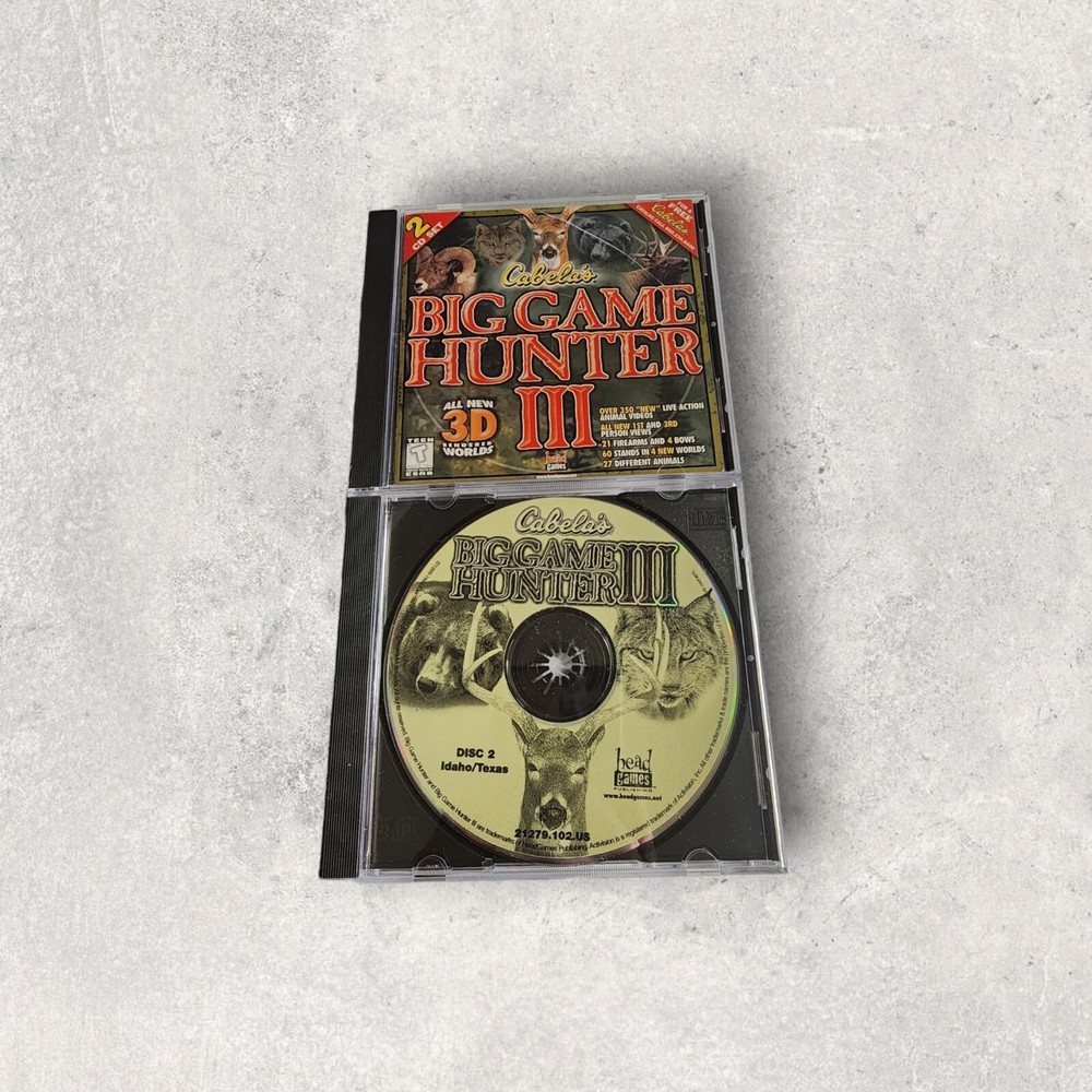 Cabela's Big Game Hunter III PC 1998 Computer Game CD 🔥🦌