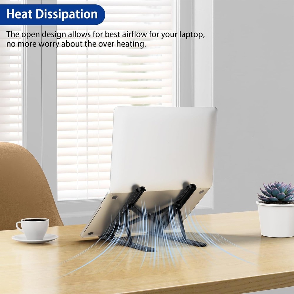 LS01 Pro Laptop Stand Adjustable Ergonomic Notebook Riser for 10-14" Laptops