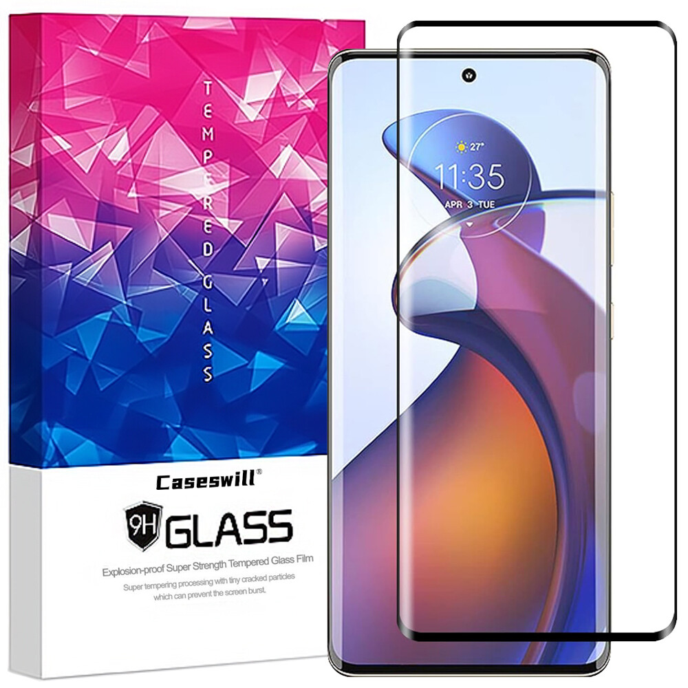 Caseswill for Motorola Edge (2024) Full Coverage Tempered Glass Screen Protector