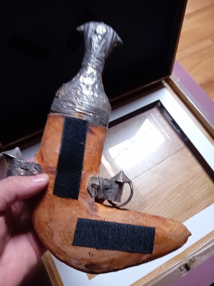 Authentic Silver Jambia ,Jambiya ,Dagger, Arabia In Frame