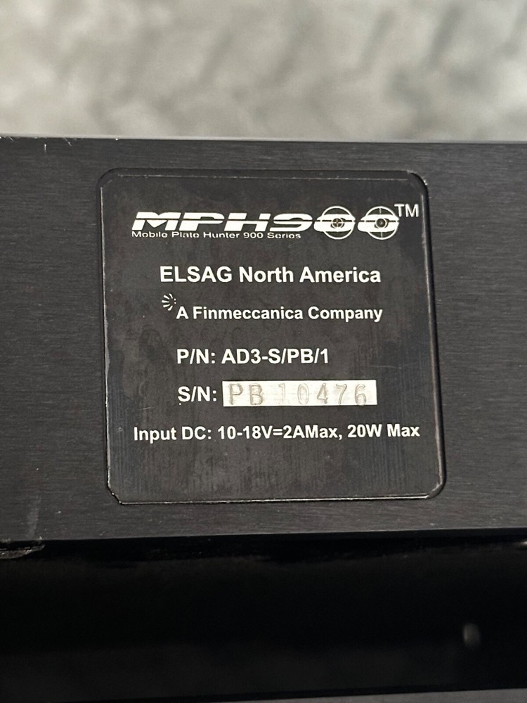Elsag Mobile plate scanner comupter MPH900