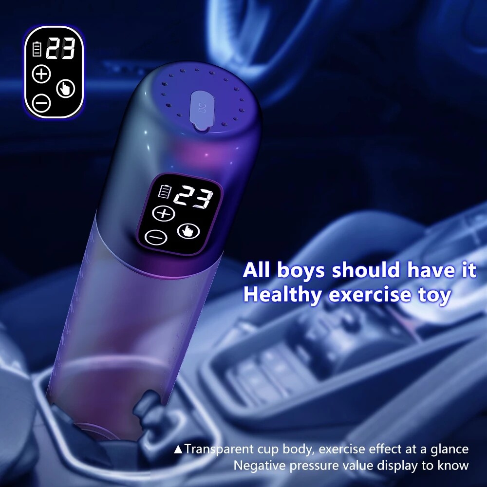 Penis Vacuum Sucking Pump Enhancer Digital LED Display Male Men Enlarger Growth