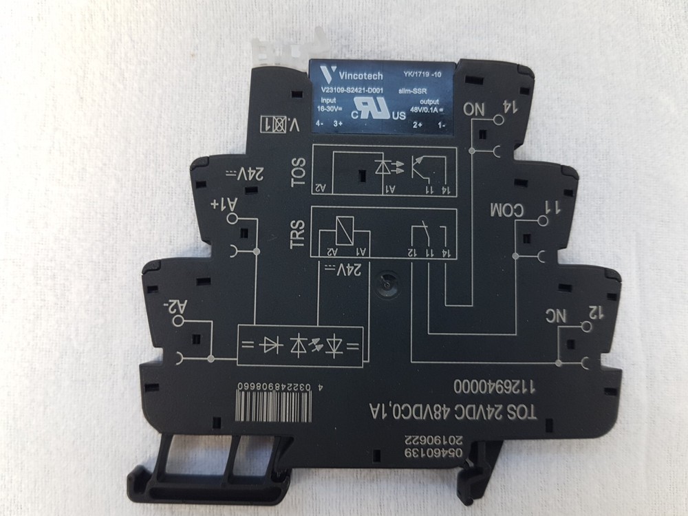 Weidmuller 1126940000 Solid State Relay Module - TOS 24VDC 48VDC 0.1A - Unused