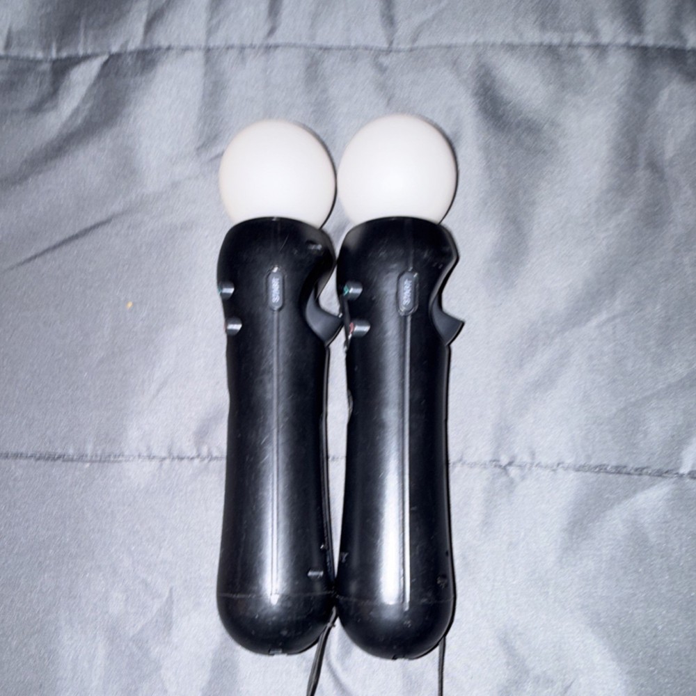 PlayStation Move Motion Controllers Pair Wireless Black PS3