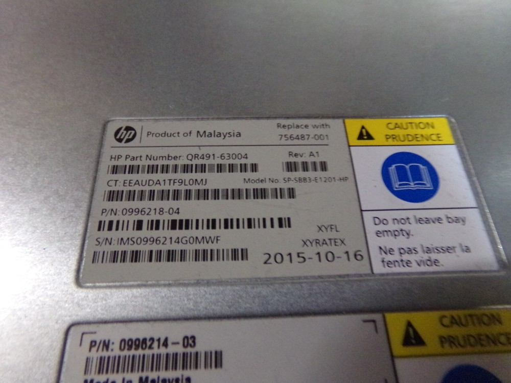 HP QR491-63004 Storage Disk Array Controller 0996214-03 0996218-04 MNF: 2015