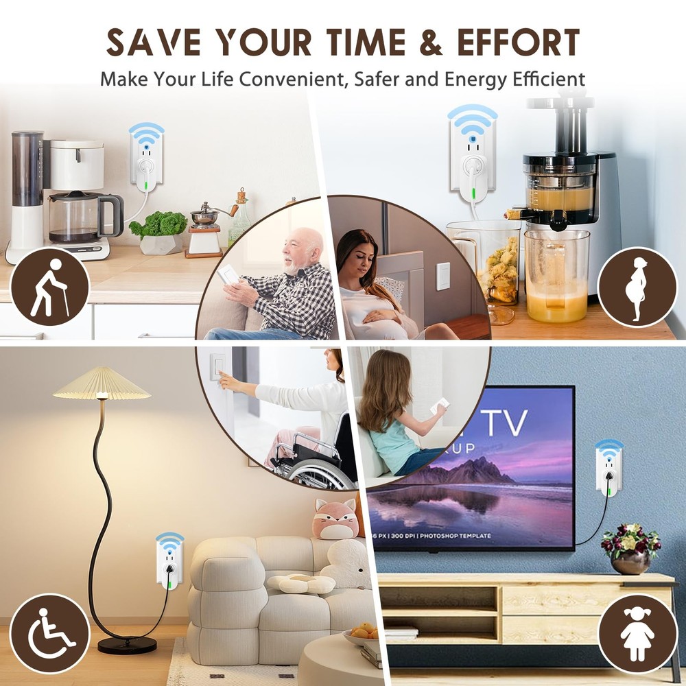 - Wireless Remote Control Outlet, Indoor Remote Light Switch for Plug in Lamp...