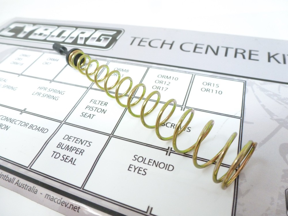 NEW OEM MACDEV C6 CYBORG CUP SEAL & SPRING PAINTBALL MARKER