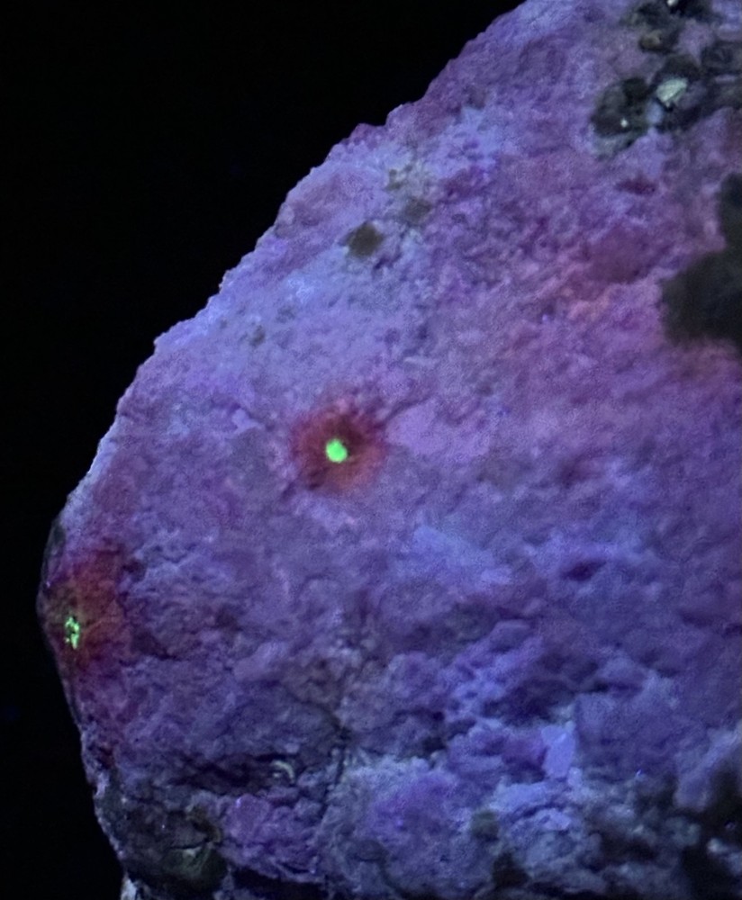 1342 Gr. Fluorescent Phosphorescent Sharp Tenebrescnet Hackmanite, Fluorapatite