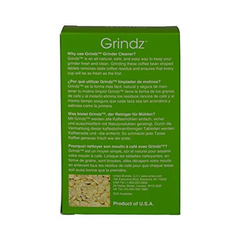 Urnex Grindz Professional Coffee Grinder Cleaning Tablets, 3 Single Use Packets