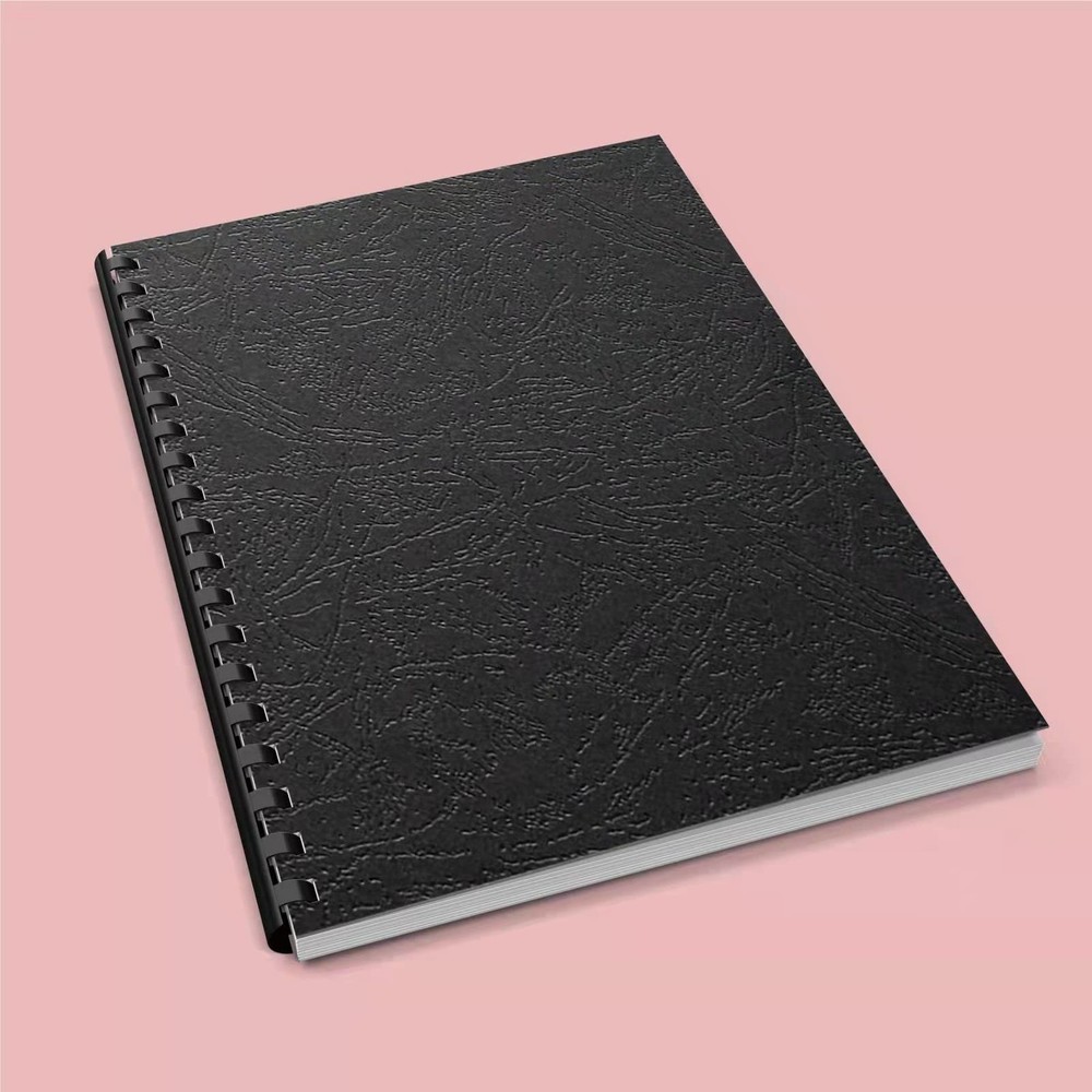 HOUYEE 100 Pack 12 Mil 90 lb Leather Texture Paper Binding Covers, Binding Pr...