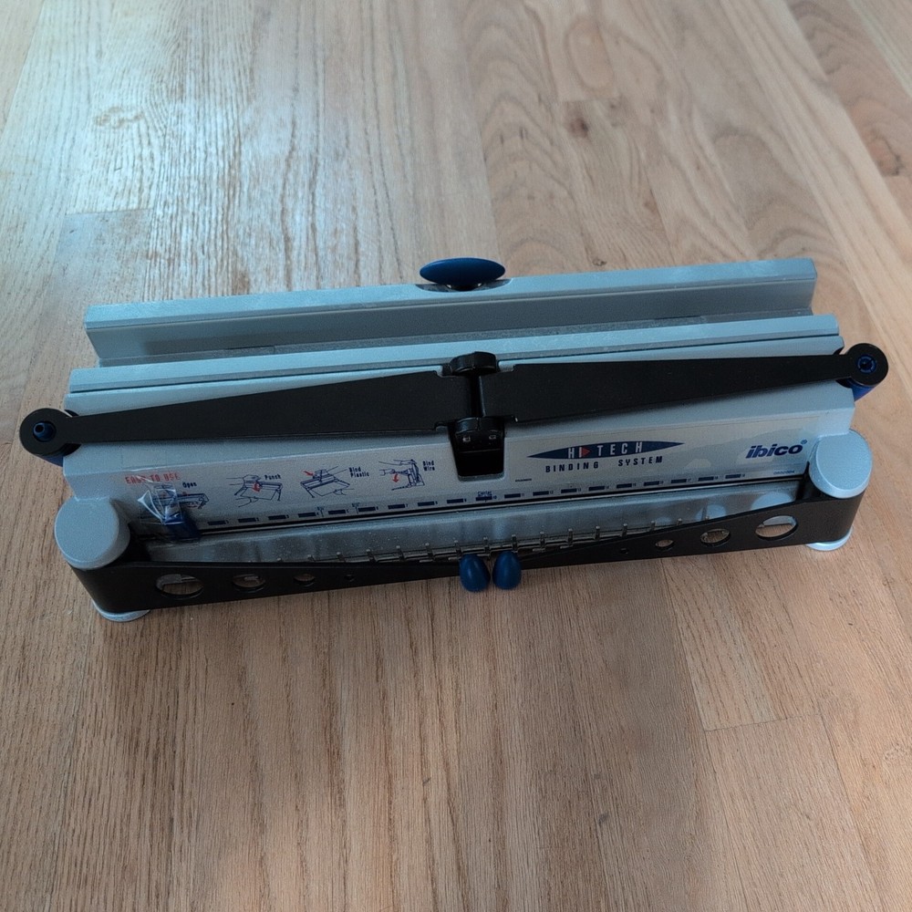 Ibico Hi-Tech Binding System 19 Comb Punch Bind with Plastic Wire Folds NOS