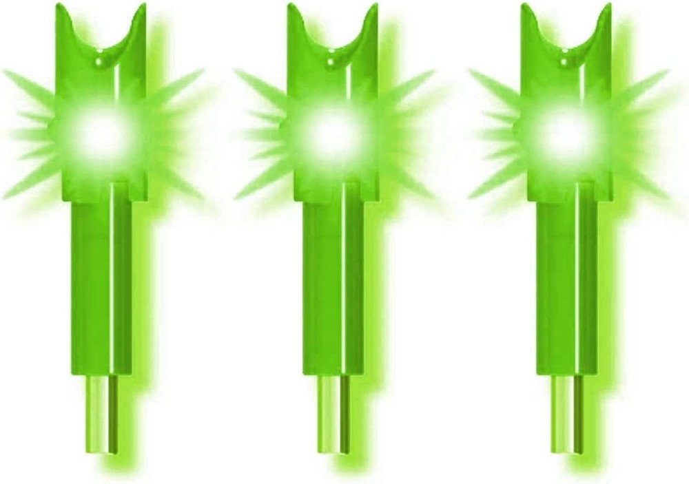 Alpha-Brite Lighted Crossbow Nocks - Green, 3 Pack