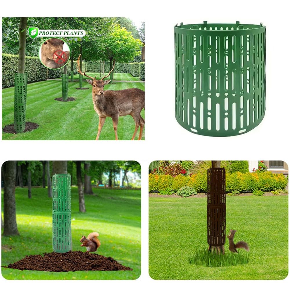 2 Pack Plastic Tree Trunk Protectors Wrap New Tree Protector Guards Barrier