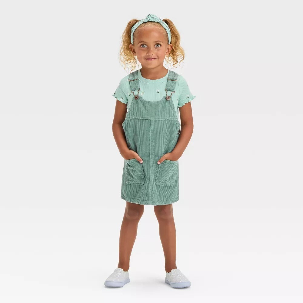OshKosh B'gosh Toddler Girls' Corduroy Skirtall - Olive Green