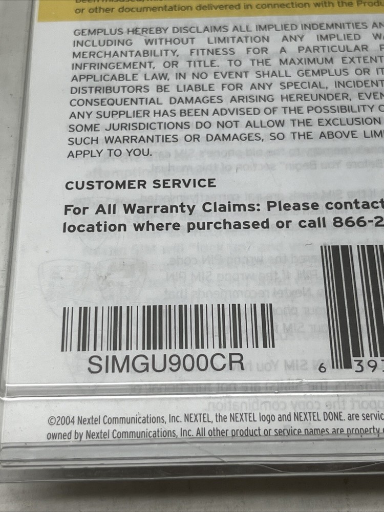 Nextel SIM Contact Copier #SIMGU900CR New