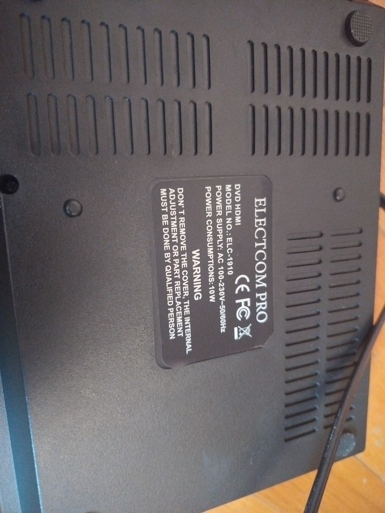 Electcom DVD Player ELC-1910 Works Great!