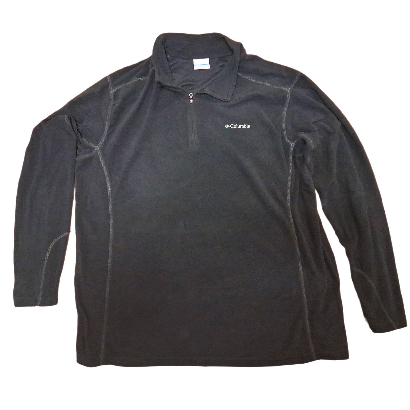 Columbia Men's Black Fleece 1/4 Zip Pullover Sweatshirt XL