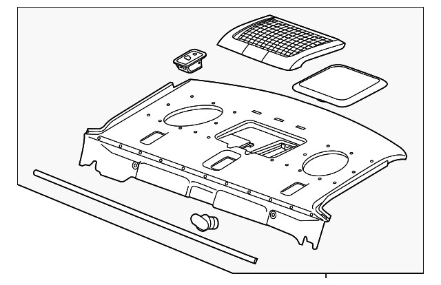 Genuine GM Dark Titanium Rear Window Panel Trim 22996741