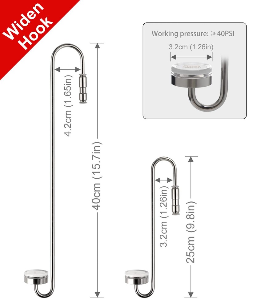 Aquarium Stainless Steel CO2 Diffuser Atomizer Widen Hook 40cm