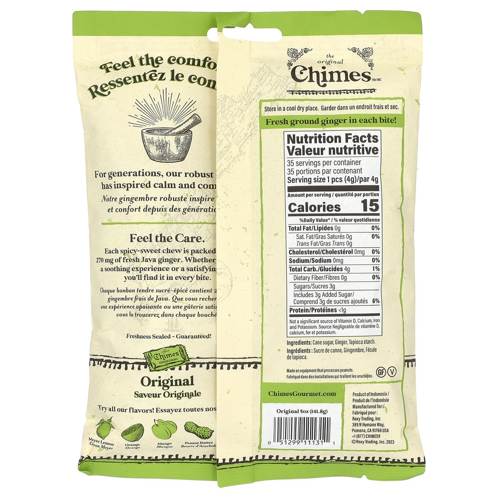 Ginger Chews, Original, 5 oz (141.8 g)