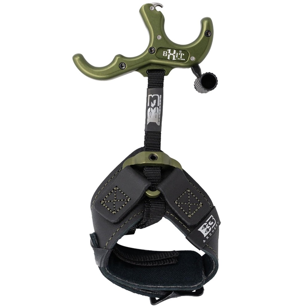 B3 Archery Exit Hunter Release Aid Three Finger Thumb Button with Wrist Strap