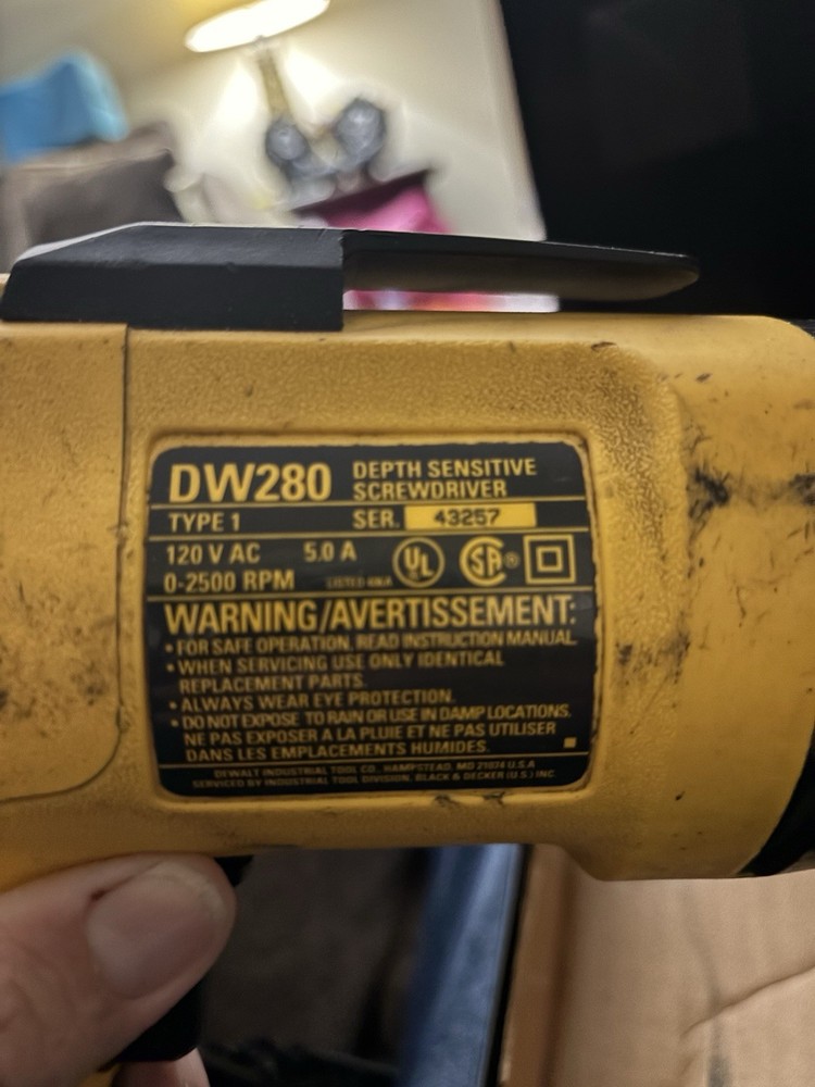 Used Dewalt DW260 Depth Sensitive Screwdriver Corded