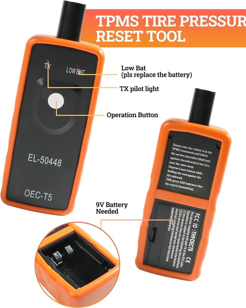 Universal Tpms Relearn Tool,system Programming Training,oec-t5 Tire Pressure Mon