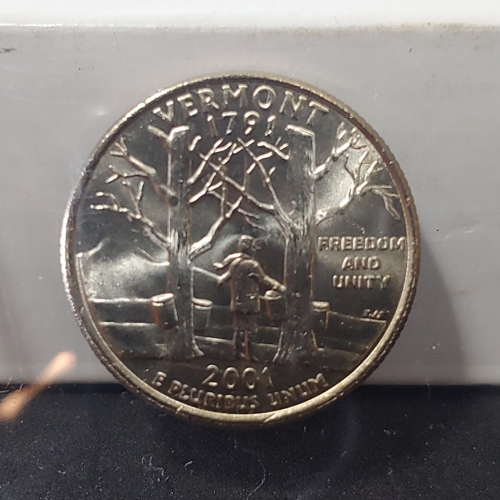2001-PD Vermont State uncirculated quarters - 2 coin set uncirculated.