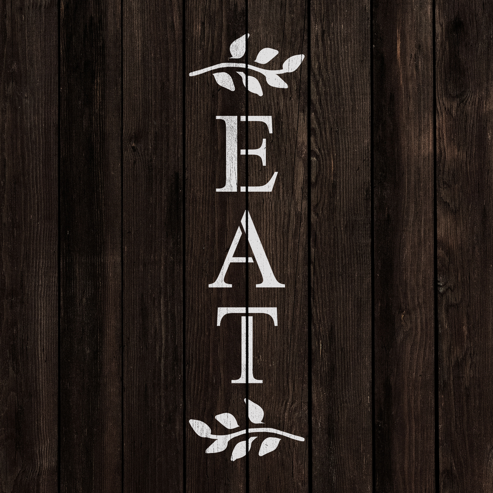 Eat Branches Stencil - Durable & Reusable Mylar Stencils