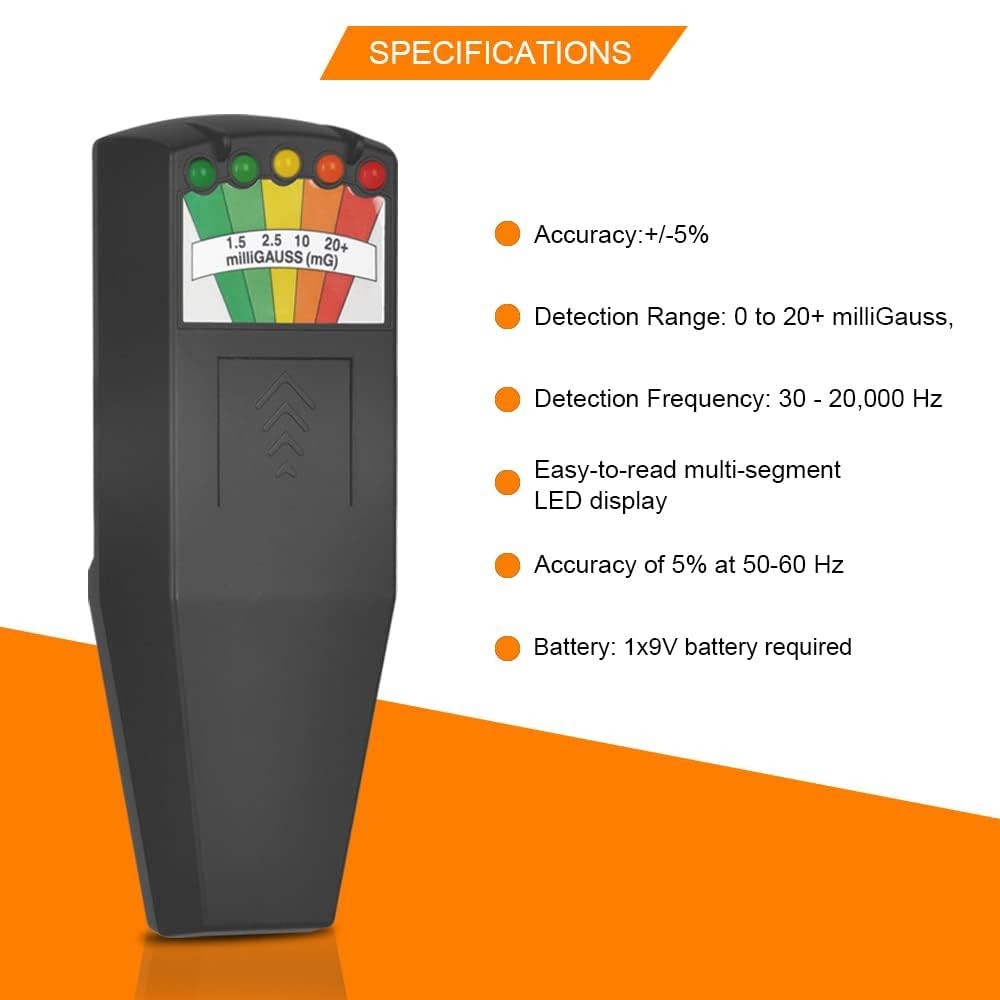 Advanced EMF Meter with High Accuracy & Large Detection Range for Paranormal Use